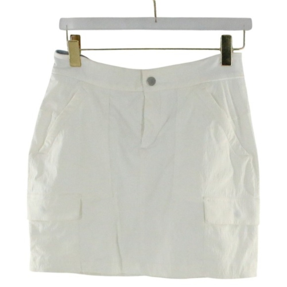 Athleta Trekkie North‎ Skort White Cargo Hiking Mini Skirt 8 RN 54023